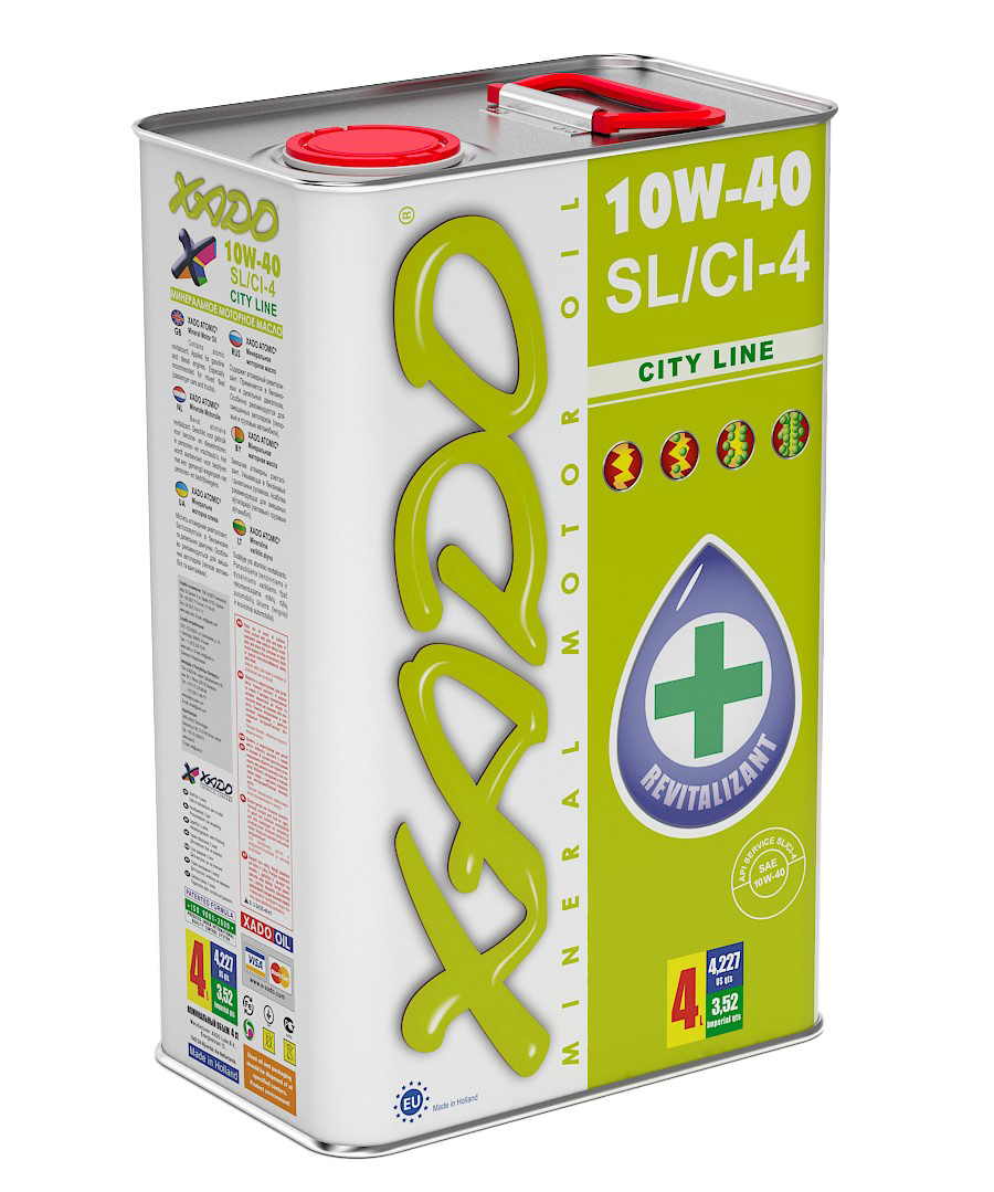 Моторное масло Xado Atomic Oil City Line SL/CI-4 10W-40, 4л